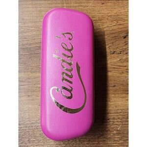 Candie's Hard Clamshell Sunglasses Eyeglasses Case Pink Gold Velvet CAV2010